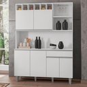 Ver imagem 2 de Kit Cozinha Compacta 6 Portas 130 Cm Alice Branco Reajl Moveis