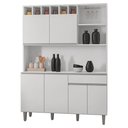 Ver imagem 1 de Kit Cozinha Compacta 6 Portas 130 Cm Alice Branco Reajl Moveis