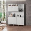 Ver imagem 3 de Kit Cozinha Compacta 6 Portas 130 Cm Alice Branco Reajl Moveis