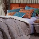 Ver imagem 6 de Cobertor Caqui+almofadas King 7pçs Duplaface Sherpa e Manta