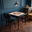 Ver imagem 3 de Conjunto Mesa Jantar Quadrada 80x80cm Madeira + 2 Cadeiras Cozinha - Go Hard Or Go Home - Preta