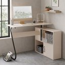 Ver imagem 1 de Escrivaninha Office em L Steel Off White para Escritório e Home Office com Design Moderno