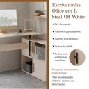Ver imagem 3 de Escrivaninha Office em L Steel Off White para Escritório e Home Office com Design Moderno