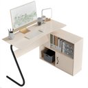 Ver imagem 6 de Escrivaninha Office em L Steel Off White para Escritório e Home Office com Design Moderno