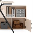 Ver imagem 5 de Escrivaninha Office em L Steel Off White para Escritório e Home Office com Design Moderno