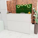 Ver imagem 3 de Balcão Atendimento Recepção Consultório 1400x600 com Gaveteiro Netmobil - Branco