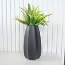Ver imagem 2 de Vaso Centro de Mesa Preto Fosco Moderno c/ Planta Artificial