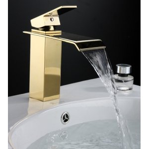 Torneira Banheiro Gourmet Monocomando Dourado Gold Luxo