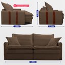 Ver imagem 4 de Sofá Baú sem Caixa Retrátil 1,80m Softgel Bonnie Boucle Marrom Cama Inbox