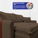 Ver mais imagens de Sofá Baú sem Caixa Retrátil 1,80m Softgel Bonnie Boucle Marrom Cama Inbox