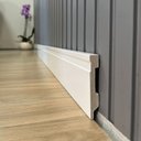 Ver imagem 1 de Rodape Poliestireno Frisado Branco 10cm X 1,5cm Br 2,40m - Frisado 10 Cm