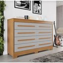 Ver imagem 1 de Cômoda Califórnia 8 Gavetas 100% Mdf Cinamomo/off - Benetil
