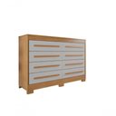 Ver imagem 2 de Cômoda Califórnia 8 Gavetas 100% Mdf Cinamomo/off - Benetil