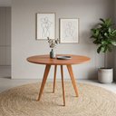 Ver imagem 5 de Mesa de Jantar Redonda 4 Lugares Tampo MDF 109 cm 21754 Cinamomo Ornar