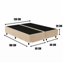 Ver imagem 4 de Cama Box Casal Bipartida 138x188cm Bege – Base Reforçada