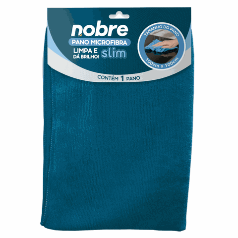 Pano de Microfibra 100x100cm ( Pacote C/ 1 Unid.) Azul Slim - Nobre