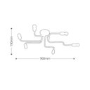Ver imagem 3 de Plafon Taschibra Cronos 6XE27 240W Preto Metal