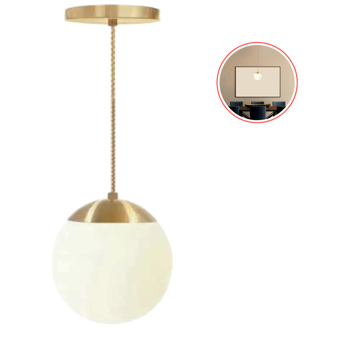 Pendente Lumanti Moon One Dourado E-27