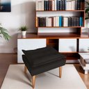 Ver imagem 2 de Kit 02 Puff para Sala e Quarto Madeira Decorativo Opala Suede Marrom