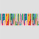 Ver imagem 2 de Quadro Panorâmico Line Color 100X30Cm Moldura Bege