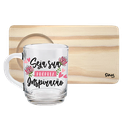 Ver imagem 1 de Caneca de Vidro com Suporte de Madeira - Seja Sua Inspiração
