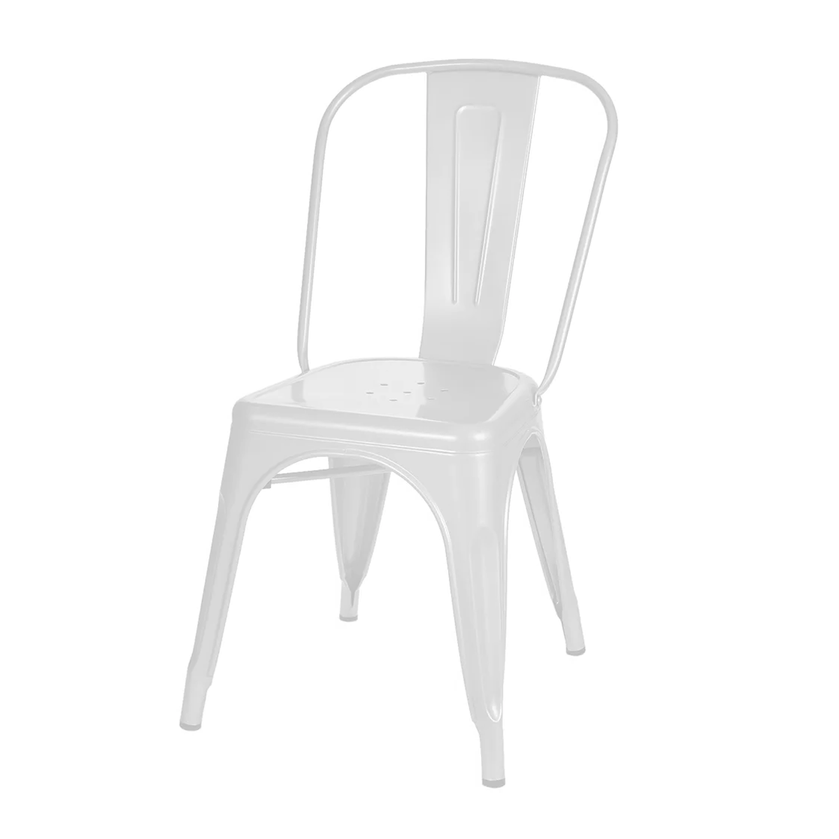 Cadeira Tolix Iron Design Industrial Branco