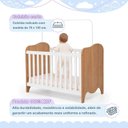 Ver imagem 2 de Berço Mini Cama 132,4x72,5 100% MDF Nuvem Branco/Amadeirado