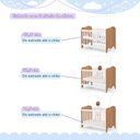 Ver imagem 5 de Berço Mini Cama 132,4x72,5 100% MDF Nuvem Branco/Amadeirado