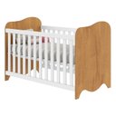 Ver imagem 2 de Berço Mini Cama 132,4x72,5 100% MDF Nuvem Branco/Amadeirado