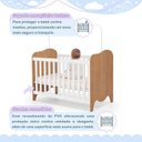 Ver imagem 3 de Berço Mini Cama 132,4x72,5 100% MDF Nuvem Branco/Amadeirado