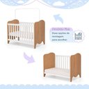 Ver imagem 4 de Berço Mini Cama 132,4x72,5 100% MDF Nuvem Branco/Amadeirado