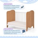 Ver imagem 6 de Berço Mini Cama 132,4x72,5 100% MDF Nuvem Branco/Amadeirado