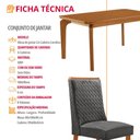 Ver imagem 7 de Mesa de Jantar Liz 180cm Tampo MDF Laminado Canto Copo com 6 Cadeiras Carolina