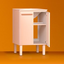 Gabinete De Lavanderia Branco Em Aço 60 x 50cm Com Tanque Sintético Cinza Venus - Cozimax - 3