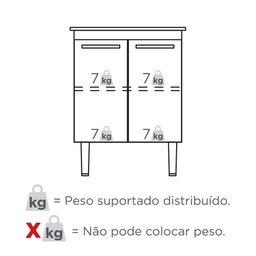 Gabinete De Lavanderia Branco Em Aço 60 x 50cm Com Tanque Sintético Cinza Venus - Cozimax - 5