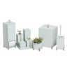 Kit Lavabo Banheiro Com 9 Peças Branco Detalhe Dourado - 1