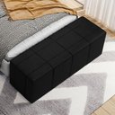 Ver imagem 7 de Puff Decorativo Living Sala de Estar 160 Cm Roma W01 Couríssimo preto - lyam