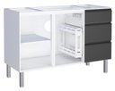 Ver imagem 2 de Gabinete Ga para Cozinha 1.15 Cm em Aço com Puxadores e Pés em Aluminío Cor Preto Cmax