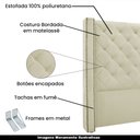 Ver imagem 3 de Cabeceira Decorativa King Size 2,19M Loewe Veludo Bege - Gran Belo