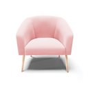 Ver imagem 4 de Cadeira Sala de Jantar Pé Palito Natural Stella Suede D03 - D'Rossi Cor Rosa Bebê