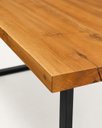 Ver imagem 4 de Mesa de Tronco Bordas Retas Prancha Única Cor Mel Pés Aço Carbono Comprimento 250cm X Largura 100cm