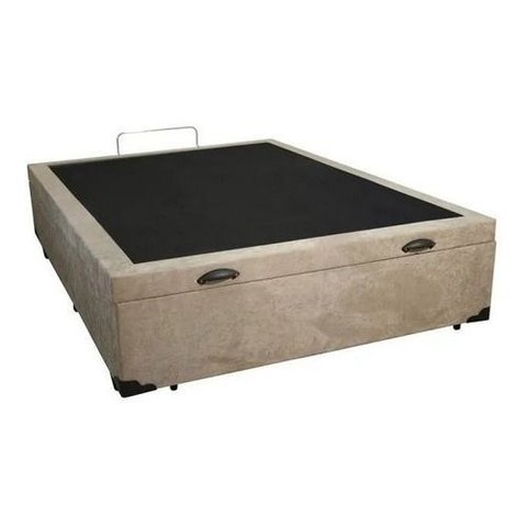 Cama Casal Box Baú 138x188 Entrega Apenas Cidade Sao Paulo - Suede - Bege