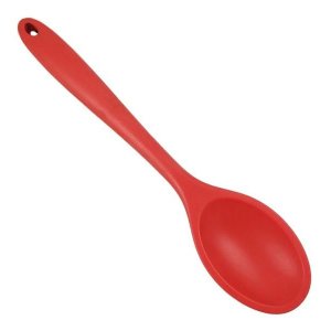 Colher de Silicone Uso Geral Servir Cozinhar Mexer Vermelha