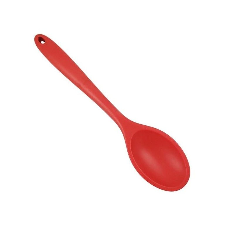 Colher de Silicone Uso Geral Servir Cozinhar Mexer Vermelha Colher de Silicone Uso Geral Servir Cozinhar Mexer Vermelha