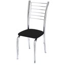 Ver imagem 2 de Cadeira Lara Cromada para Cozinha Corino Preto-Gat Magazine