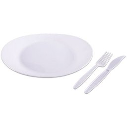 Kit Festa Descartavel Churrasco Prato+garfo+faca BC  - 1