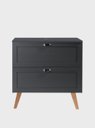 Ver imagem 1 de Gabinete para Banheiro com Tampo 80cm Retro Mdf Grafite Milano - On Móveis