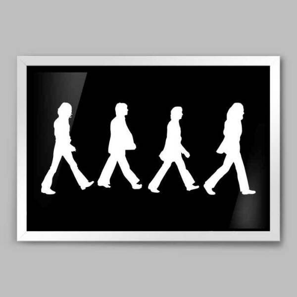 Quadro The Beatles Abbey Road Negativo | MadeiraMadeira