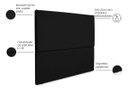 Ver imagem 4 de Cabeceira Cama Box Organica Casal 140cm Luna Suede C/frame Preto