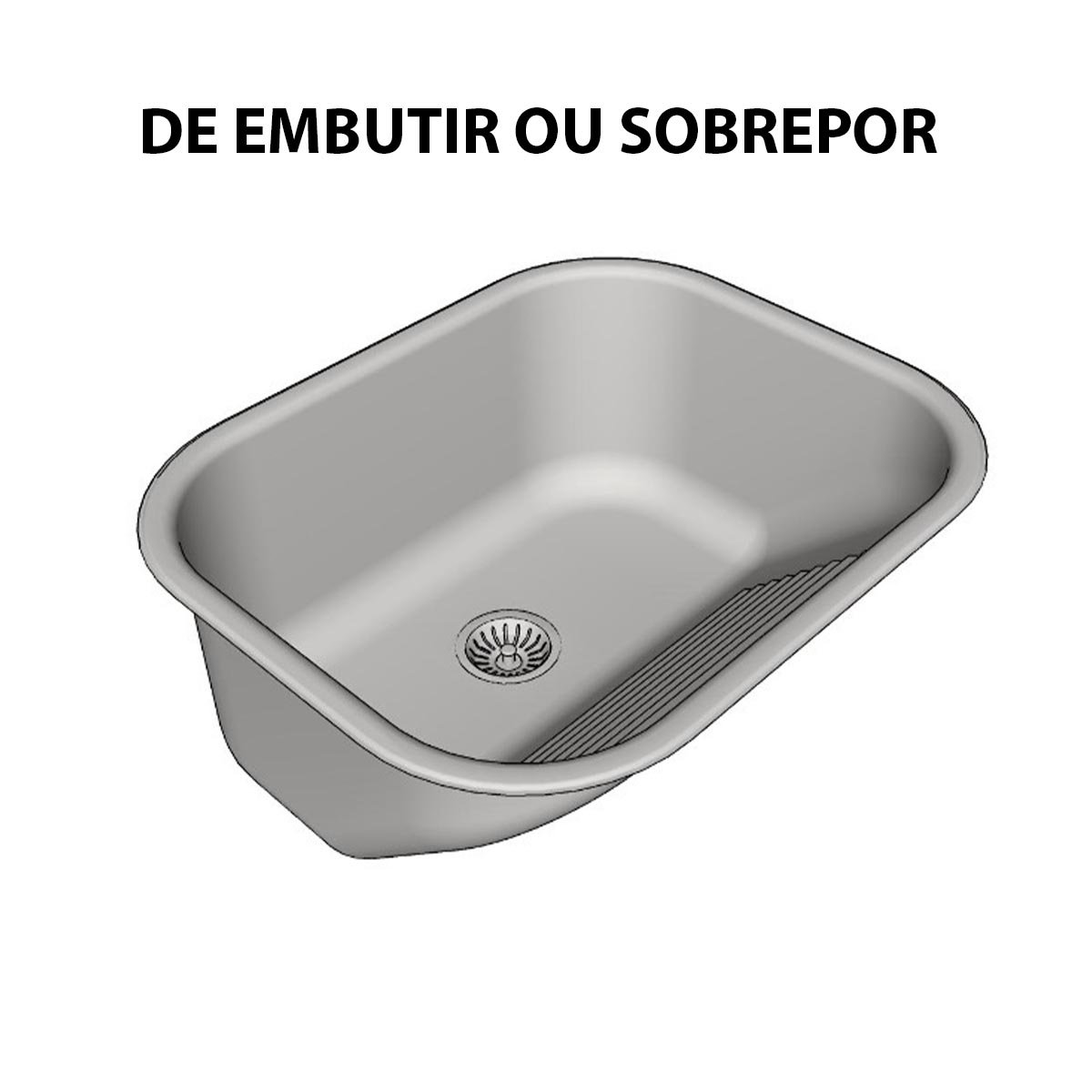 Tanque Lavanderia Lavar Roupa 30l Aço Inox Balcao Pia com Valvula Sifao Limpeza Lavabo Casa Compre B - 6